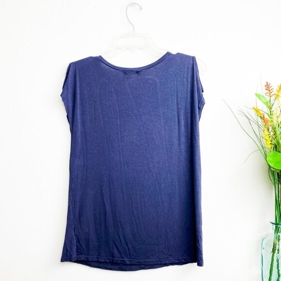 🌻 PROJECT SOCIAL T Bull Graphic Tank Top Navy Blue Small - Picture 6 of 6